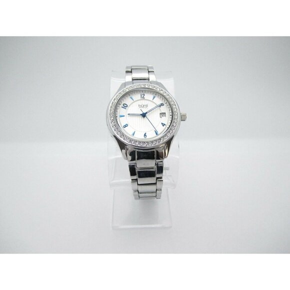 Women's Burgi 1 Atm Water Resistant Analog Date 40mm Dial Crystals Watch (D694) - Picture 5 of 12